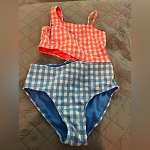 EUC Wonder Nation Light Red and White Plaid Garment